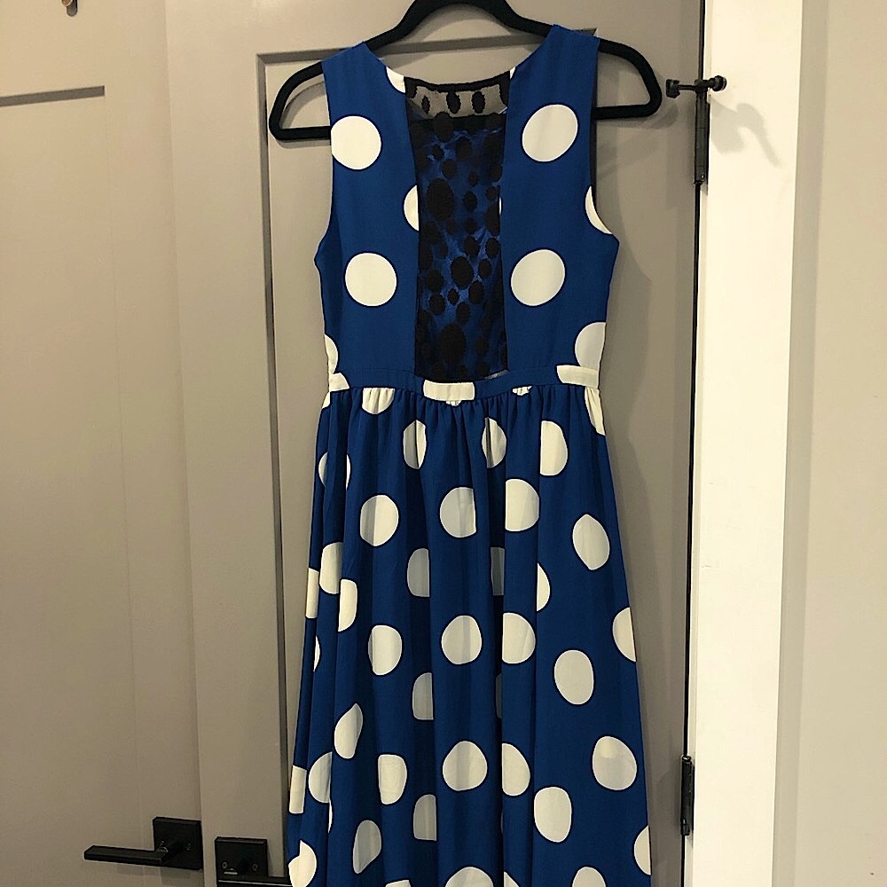 Gracia high-low polka dot dress